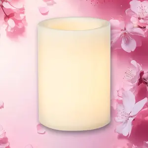 Threshold LED Candle,4.75x3.75",Flameless,Cream,Trending Home Decor,TikTok Hot Sale,Battery Operated for Safety,Realistic Flickering Effect