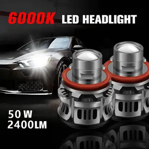 2pcs H8 H9 H11, 9005 9006 H7 car LED projector fog lights, plug and play, CANBUS compatible, super bright LED headlight bulbs，For Off-Road Use Only