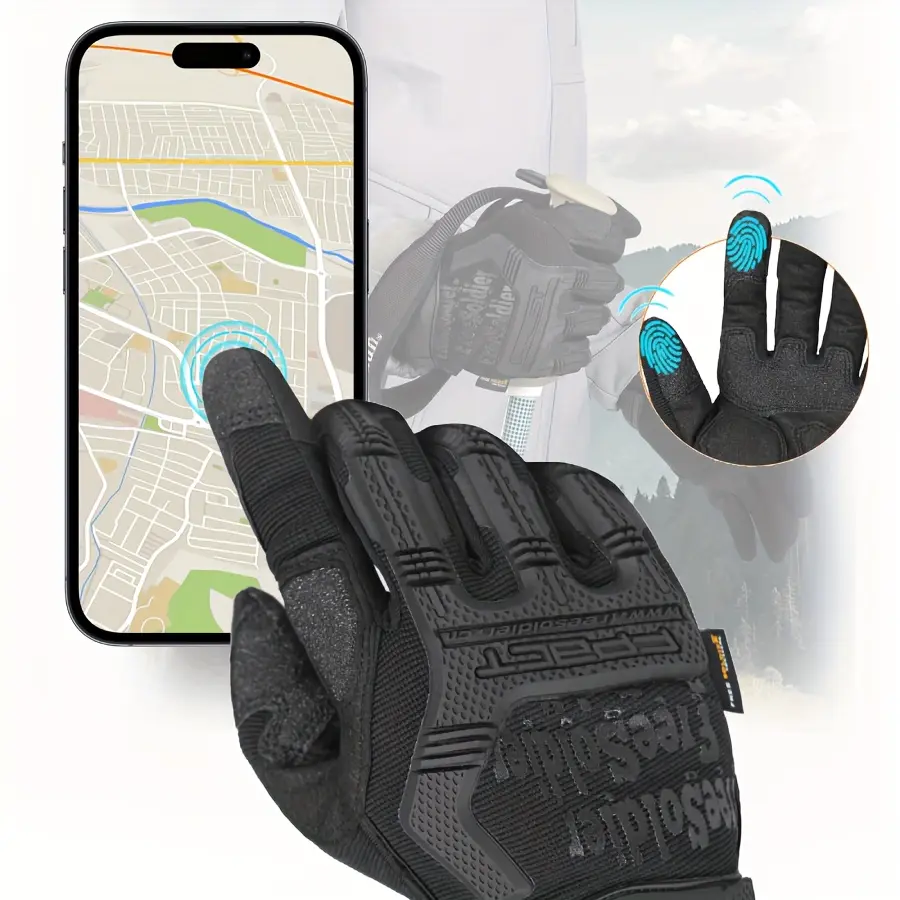 Outdoor Full Finger Gloves Men Motorcycle Gloves Padded for Bike Paintball Shooting and Other Outdoor Activities Gloves