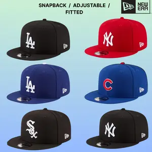 New Era MLB Baseball Cap Dodgers Yankees – 9FORTY 59FIFTY Snapback Hat, Flat Brim Structured Crown, Premium Embroidery Logo, Adjustable Trucker Style, Streetwear Fashion for Men Women, Retro Vintage Trend, TikTok Viral