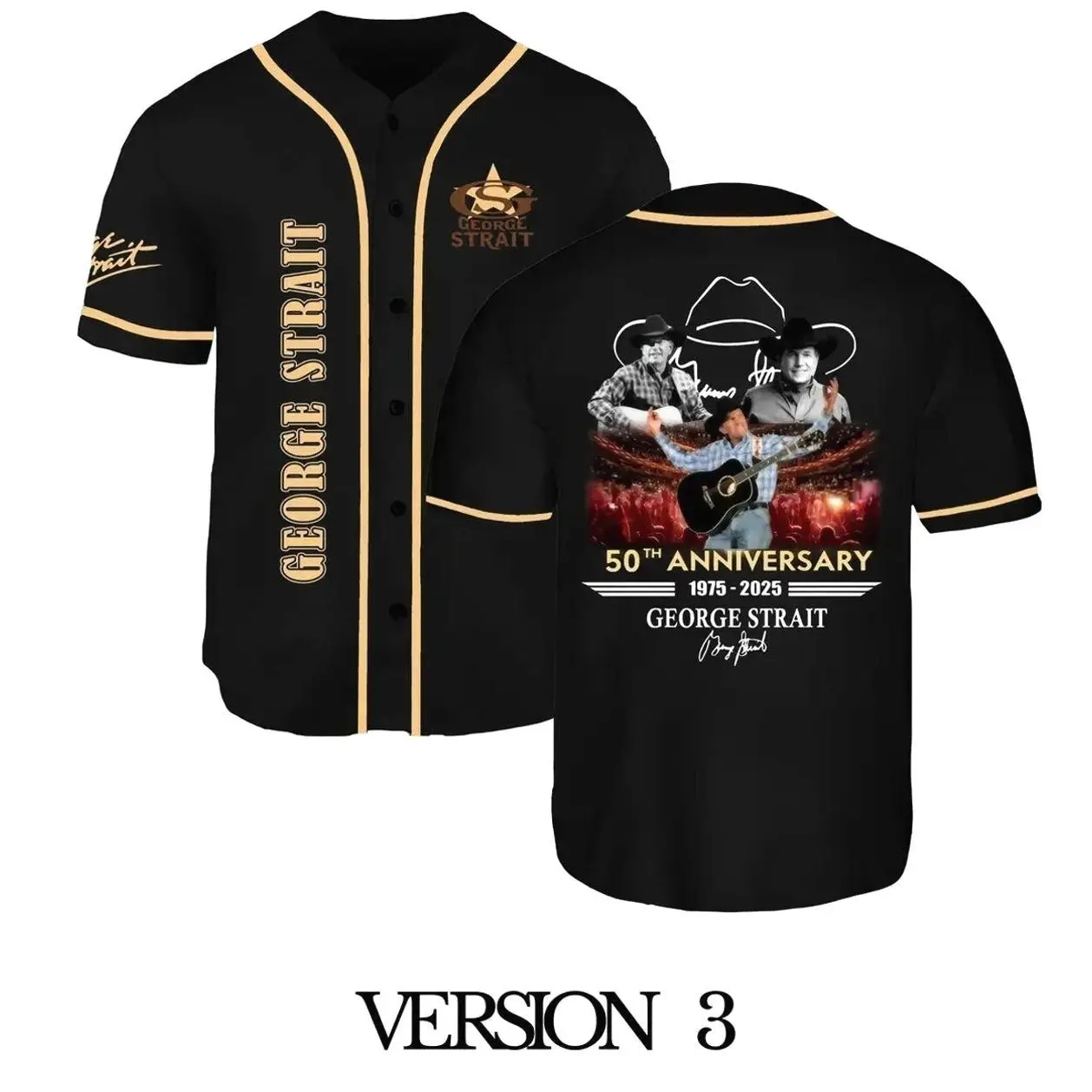 [Music Country Jersey] - George Strait Collection Baseballs Jersey - George Strait 2026 Tour Baseballs Jersey - George Strait 50th Anniversary Baseballs Jersey - Gift for Friends OEU 0Z0