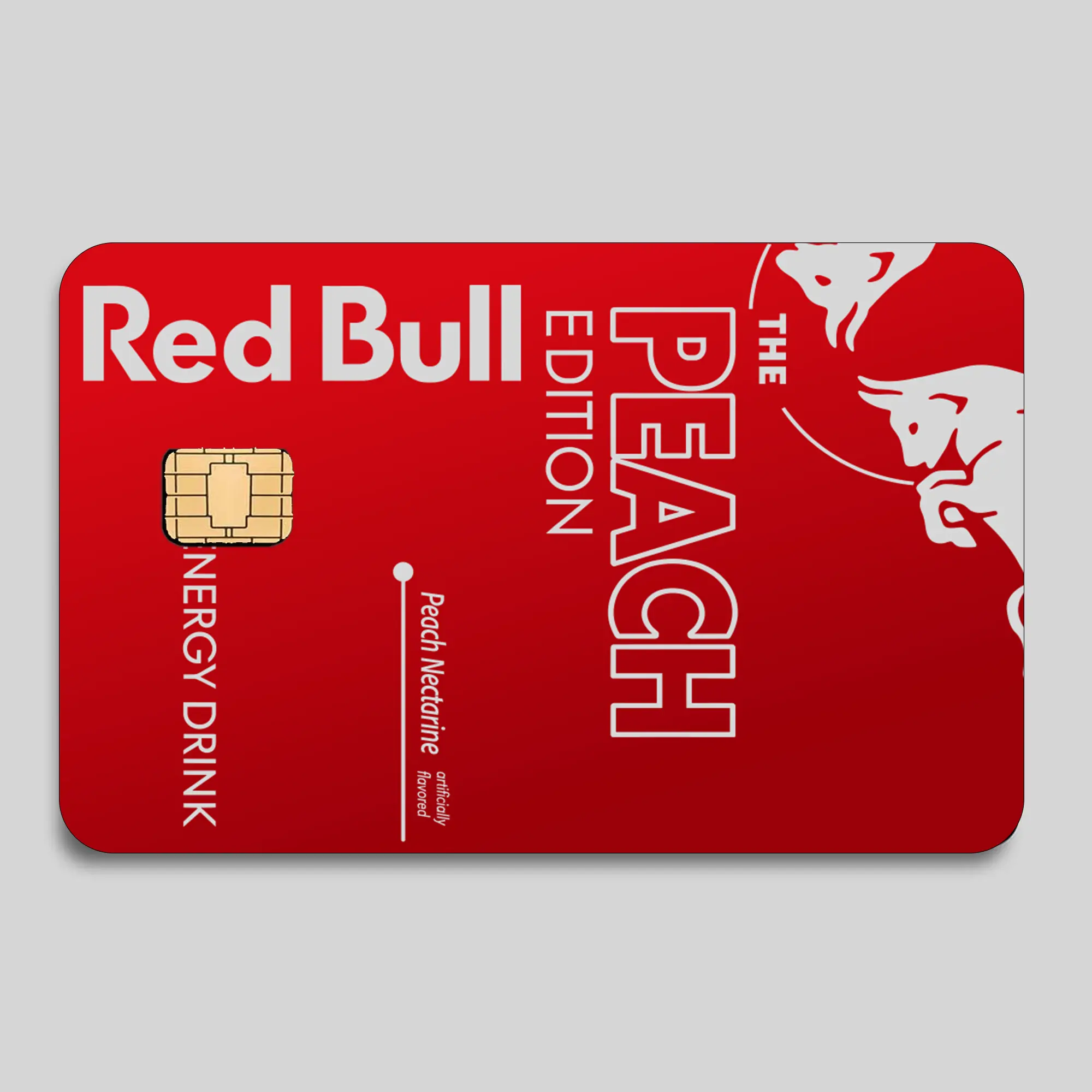 Red Bull Style Credit Card Sticker, Energy Drink Inspired Card Skin Cover, Bold RB Design Decal, Waterproof Protective Card Wrap, Gift for Teens Adults