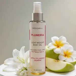 Plumeria Lightweight Body Oil  - Hydrating & Moisturizing Formula with Jojoba Coconut Papaya Seed Oils