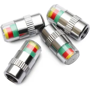Stainless Steel Glow in Valve Stem Caps, Glow in The Dark Car Tire Caps, Glow in the Dark Valve Stem Caps Little Buddy Valve Cap, Glowing Tire Valve Cap, Luminous Tire Valve Stem : 4/8 Pack Universal Silvery Valve Stem Caps Vehicle