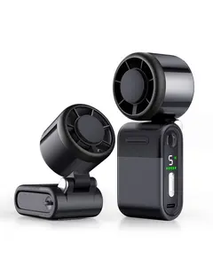 Mini Portable Handheld Turbo Fan, 3 In 1 with Rechargeable Battery,Up to 12 Working Hours, Mini Pocket Fan with 5 Speeds for Travel/Outdoor/Vacation/Concerts mother day gift