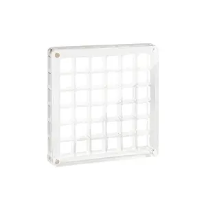 Magnetic Acrylic Display Case - 36-Grid Seashell & Gemstone Organizer Box (Starfish Design, Jewelry Storage Solution)