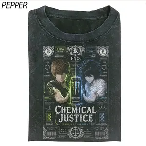 Death Note Chemical Justice Shirt, Anime Science Tee, Kira vs L Shirt, Light Yagami L Lawliet Tee, Nerd Anime Graphic Shirt, Manga Streetwear Gift Cotton Tshirt