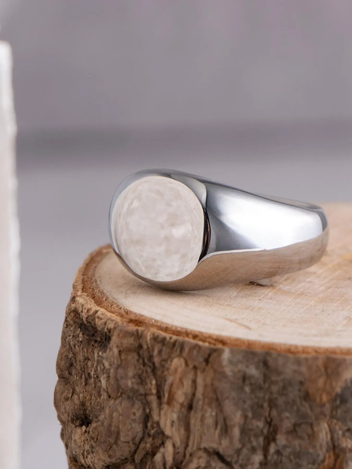 Simple Style Round Shaped Design Ring, Elegant Fashion Rings, Non Tarnish Jewelry, No Tarnishing, Fashion Accessories for Both Men & Women for Party, Daily Clothing Decor, Trendy All-match & Exquisite Jewelry for Birthday Gift, Stainless Steel Ring