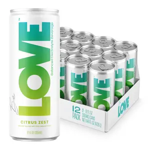 Be LOVE Electrolyte Beverage – Citrus Zest – Balanced Hydration | Zero Sugar, Zero Calories, Zero Caffeine | 12 Cans (12 fl oz each)