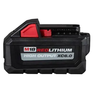MILWAUKEE 48-11-1865 6AH 18V M18 REDLITHIUM HIGH OUTPUT XC6.0 BATTERY PACK
