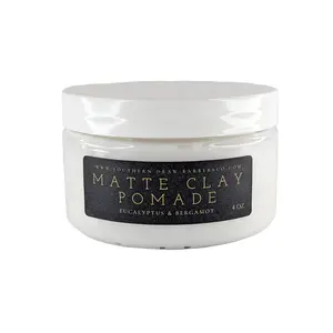 Matte Clay Pomade 4oz (Scent: Fresh and Clean) Haircare Smooth Eucalyptus Scented