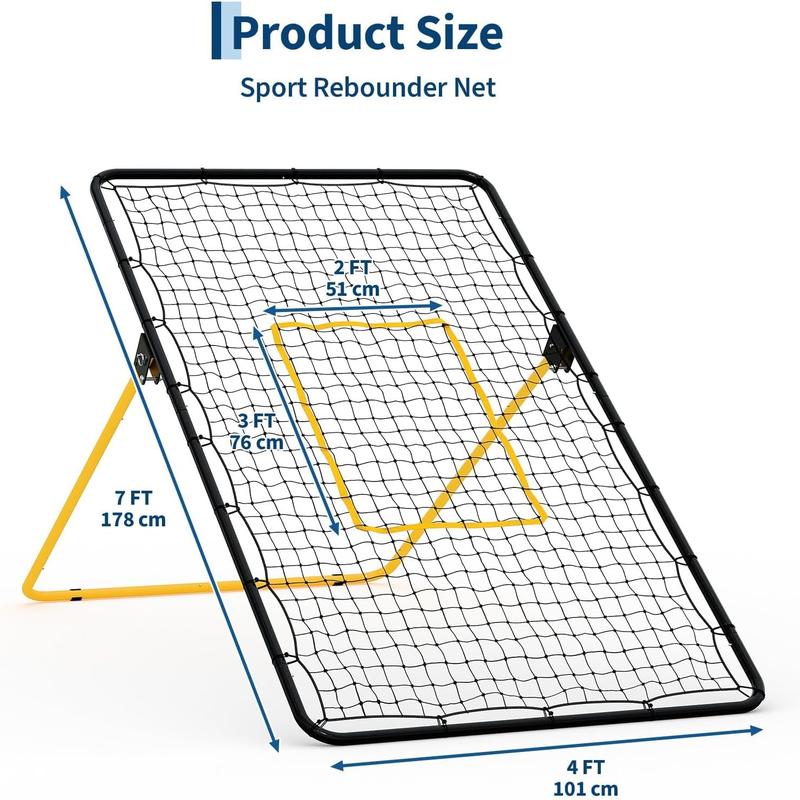7X4 Ft Adjustable Volleyball Rebounder Net, Large Training Bounce Back Net for Bumping, Spiking  Setting  Sturdy, Multi-Angle Practice Equipment, Easy Setup & Foldable