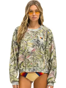 JUNGLE RELAXED CREW SWEATSHIRT - SAND