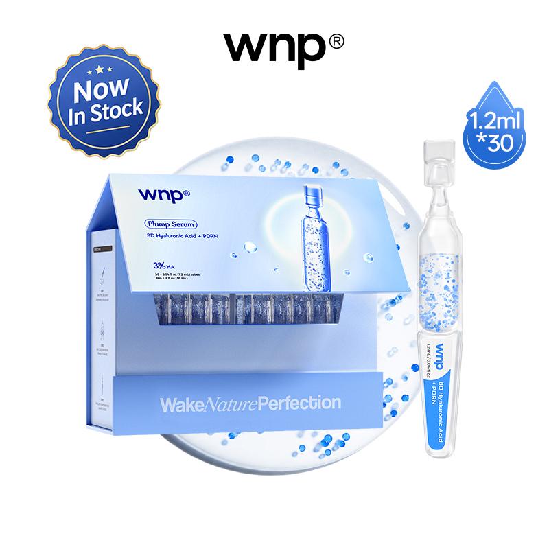 [NEW] WNP Plump Serum | 3% 8D Hyaluronic Acid + PDRN Blue Beads | Ultra-Low Molecular HA & 10 Peptide Complex | Long-Lasting Hydration for Plump | Smooth, Firm-Looking Skin
