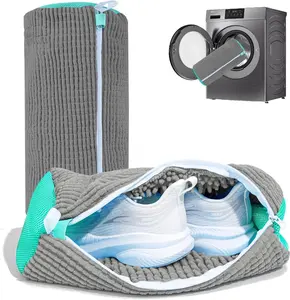 Laundry Shoe Washing Bag for Washing Machine - Protect Your Footwear during the Wash Accessories shoe washing,Mesh Accessory mesh laundry Grey