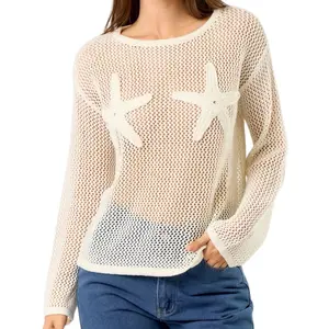 Starfish Crochet Sheer Top