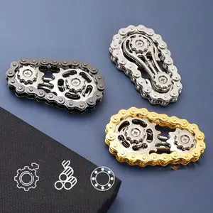 New Creative Gear Wheel Chain Fidget Spinner Toy, Stress Relief Finger Gyroscope for Teens, Anti-Anxiety Handheld Game
