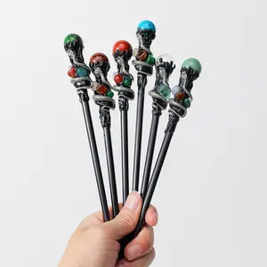 Magic Wand Healing Natural Crystal Gorgeous Stone Bead Beads Gemstone Jewelry Energy Healing Love Girlfriend Boyfriend Souvenir Valentine Father Mother Anniversary New Year Christmas Halloween Birthday Gift