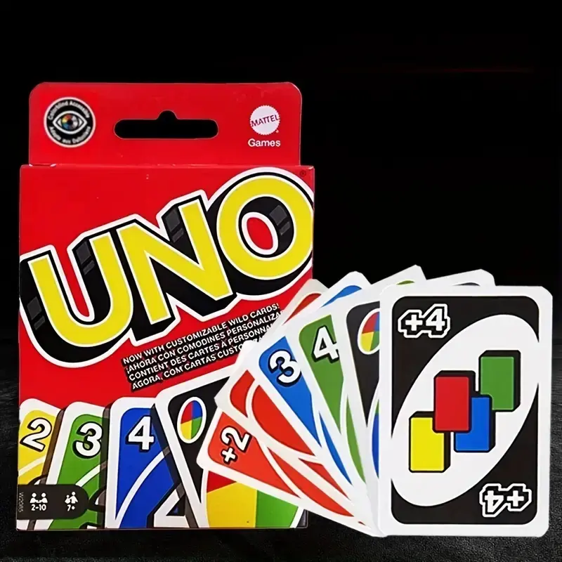 Uno Travel-Friendly Card Game Set for Kids Aged 7+, Includes 52 Cards, Interactive Board Game, Colorful Pieces & Dice, Party Game Cards, Family Fun Night Gift