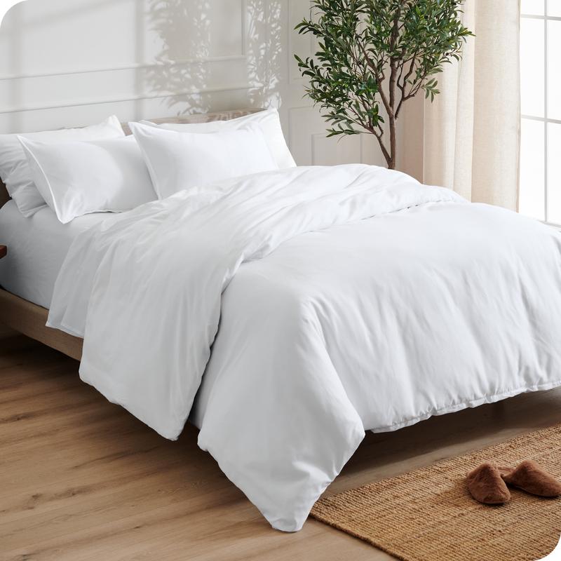 Bare Home Microfiber Duvet Cover & Sham Set - Soft, Lightweight, Breathable, Machine Washable