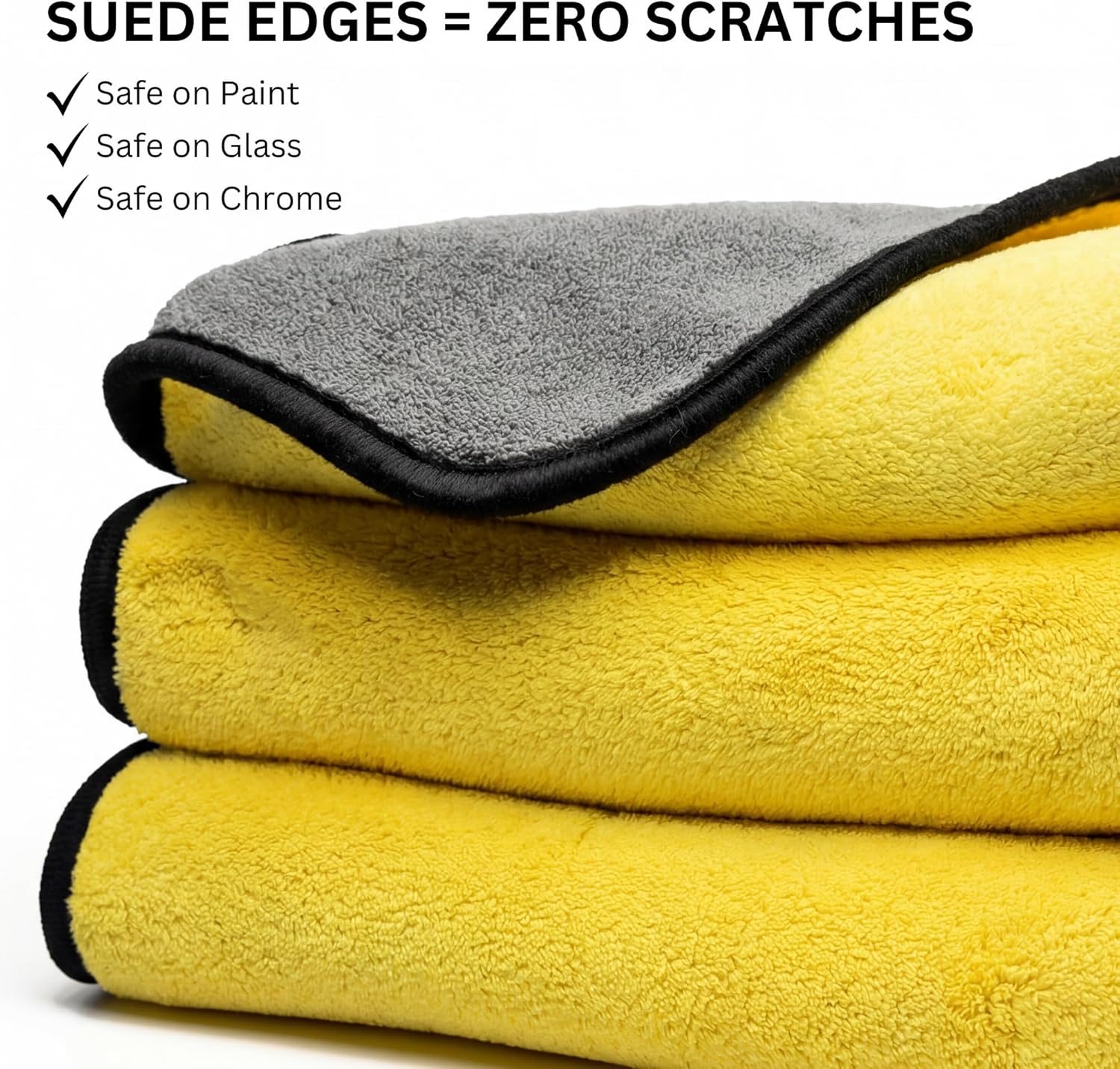 10 Counts Super Thick Double-Sided Car Cleaning Micro Fiber Towel, for Car Body Seat Dashboard Glass Interior Care, Multifunctional Auto Wash Cloth, High Water Absorption Lint-Free Soft Drying Polishing Towel