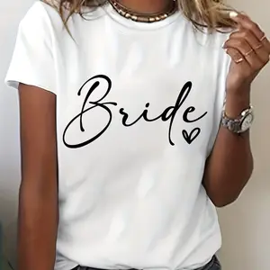 Bride Squad Bridesmaid T-Shirt - Wedding Party Crewneck Short Sleeve Top, Casual Fit Spring Summer Bridal Apparel, Fun Bridesmaids & Groomsmen Outfits