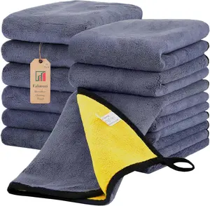 Microfiber Cleaning Towel Auto Detailing Cloth Car Drying Wash Towels Polishing Waxing Dry for Cars Absorbent Towel,Rags for House, Kitchen, Car Care 16 " x 16 "