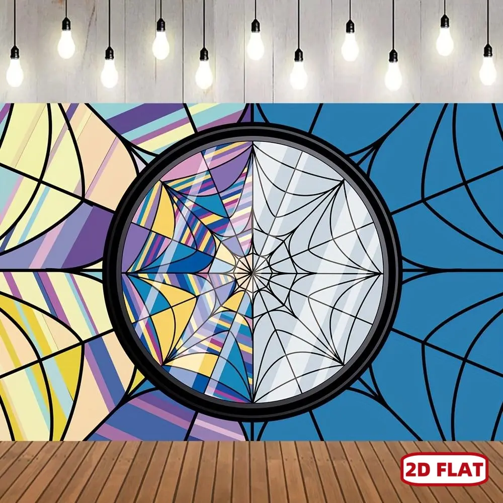 1pc 2D Flat Wednesday Party Backdrop, ployester Photography Background, Multipurpose Room & Garden Decor for Birthday, Gender Reveal, Bachelor Party - Holiday Theme, No Electricity Needed, Party Decorations Banners Ornaments