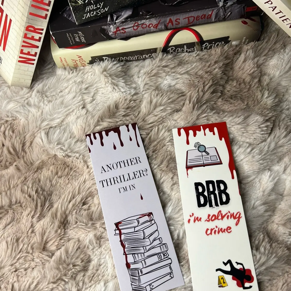 Thriller Bookmark + Mystery Bookmark + Individual or Set