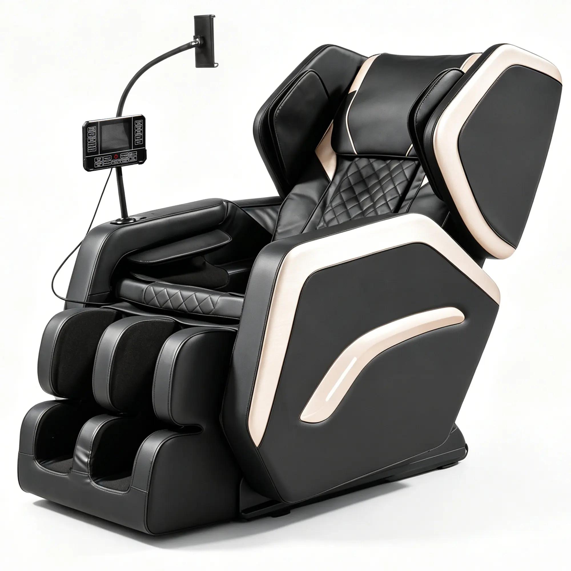 Massage Chair Full Body, Zero Gravity Massage Chair Recliner with 10 Fixed Rollers, Airbags, Heating, Foot Massage, Ambient Light for Bedroom, Living Room