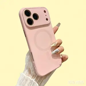 Apple iPhone 17 and 16 Pro Max True Liquid Silicone Magnetic Protective Case, Pure Green, Shockproof Full Coverage, Soft Touch, Exclusive Apple Protective Case