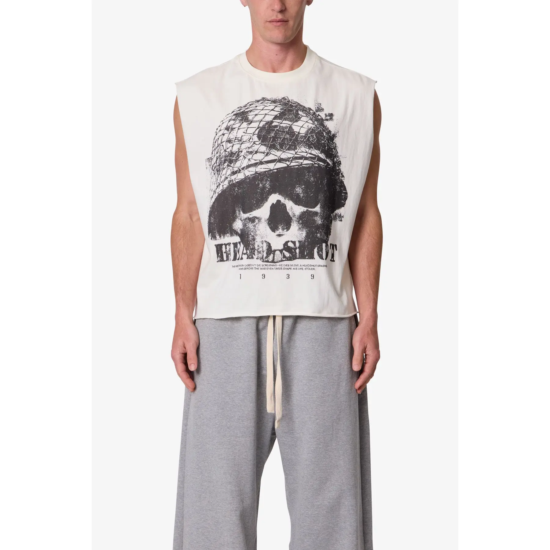 mnml Head Shot Tank - Off White