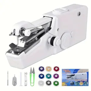 Handheld Sewing Machine with Accessories Kit, Mini Portable Quick Stitch Sewing Machine, Easy-to-Use for Beginners, Home & Travel, Works on Fabrics