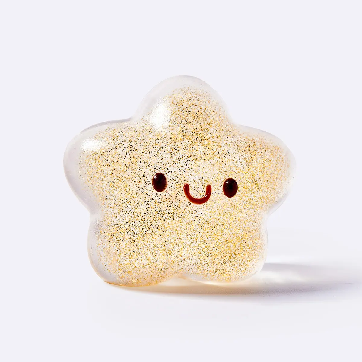 TABA squishy Gold Glitter Star,Soft squeeze and pinch collectible toy, relieves anxiety,flashing fidget Spinner