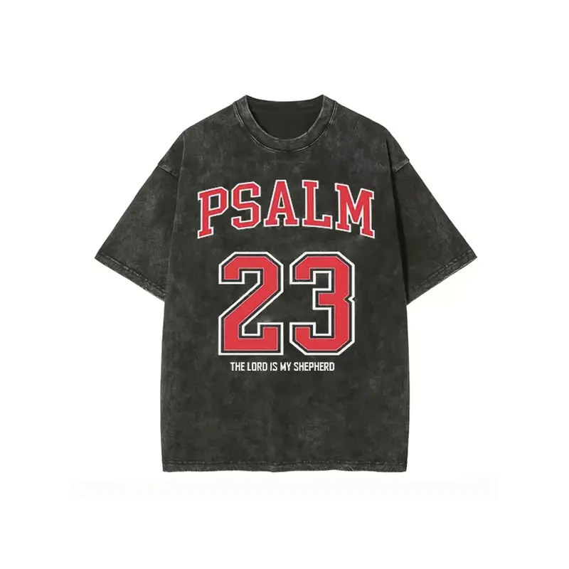 washed, classic letter size 23 printed T-shirt, high-quality wax printed cotton retro fashion brand T-shirt, suitable for summer T-shirt with a certain thickness, holiday gift