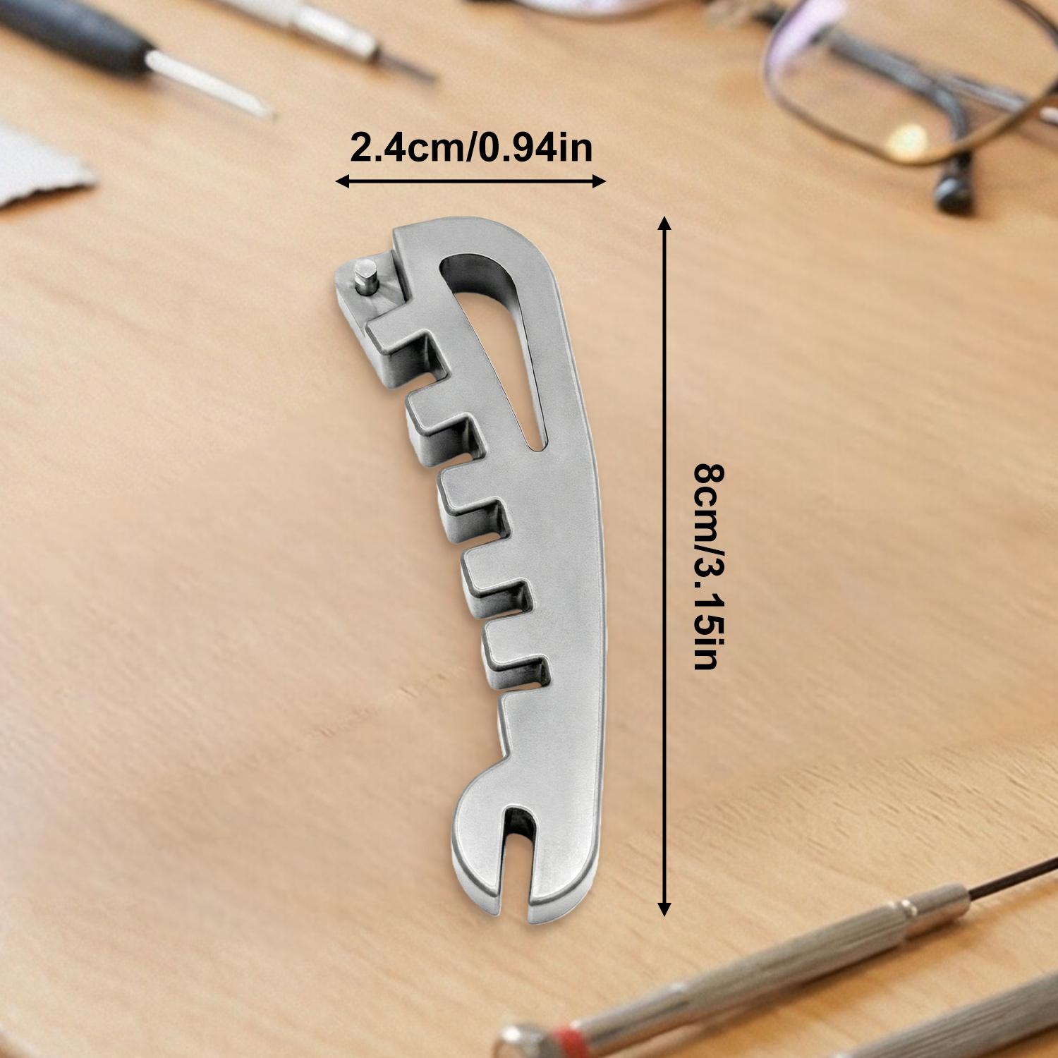 DABATR Eyeglass Frame Adjustment Tool - Professional Curvature Bender, Temple Arms & Nose Pads Adjuster for DIY Glasses Repair & Tightening