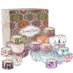 36-Piece Aromatherapy Soy Wax Candle Gift Set, Lavender Vanilla Lemon Rose Scents, 2.5oz Candles for Home Decor, Yoga, Christmas, Birthday Gifts