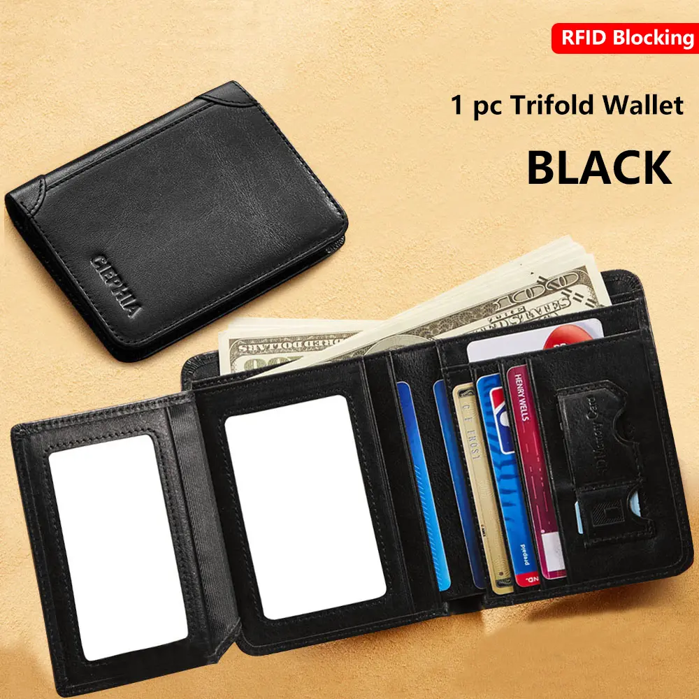 Trifold Wallet - Black