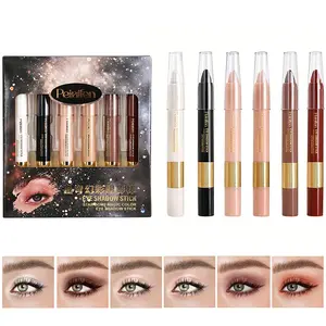 Fast Makeup Eyeshadow Stick Long Lasting High Pigmented Delicate Diamond Pearlescent Shimmer Translucent High-end Satin Effect