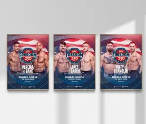 UFC Freedom 250 Poster Set, MMA Fight Night Wall Art, ufc Fighter Poster Print, Sports Fan Room Decor, Gift For UFC Fans ( Unframed-Print Only )
