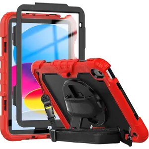 Case Compatible with iPad A16 11th/10th Generation for Girly Adult with Screen Protector Pencil Holder | Hybrid Shockproof Rugged Drop Protection Cover W/Stand Sholder Strap