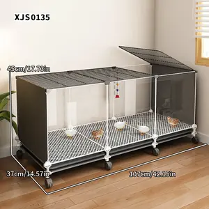 Observational Chicken Coop with Toilet Tray, Mobile Farming Cage, Outdoor Poultry House, Duck Cage, Balcony Pet Enclosure, Litter Tray
