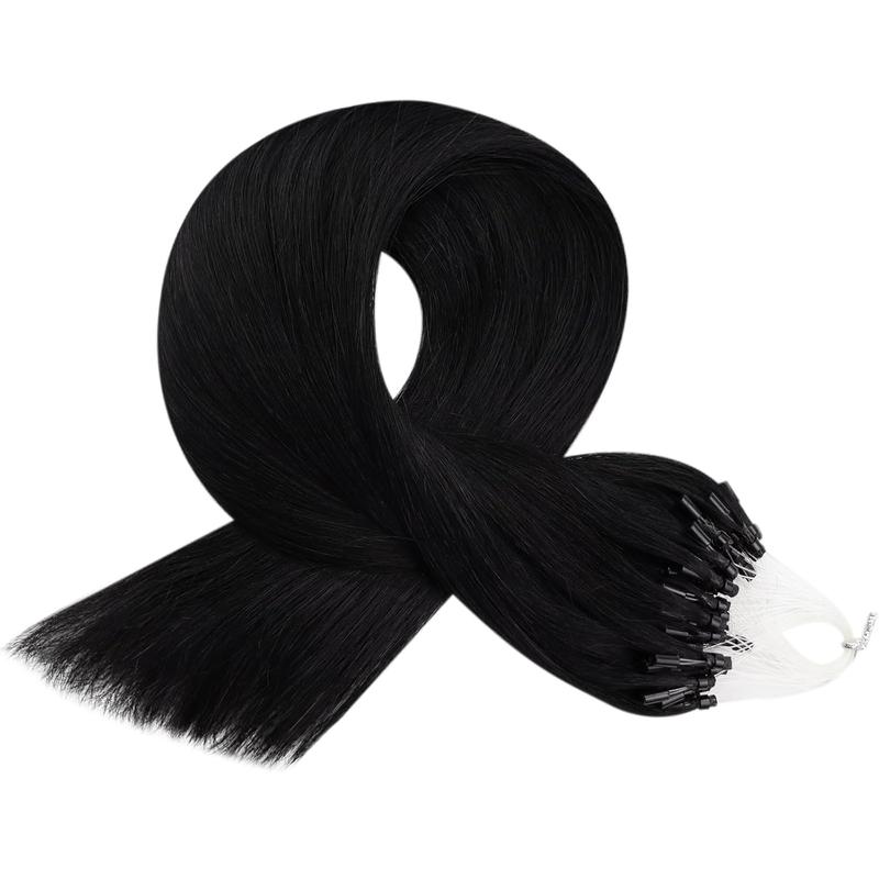 Full Shine Micro Hair Extensions 50 Gram 1g/s Microloop Human Hair Extensions Natural Straight Heat Resistant Seamless Blend Comfortable Lightweight 14inch-24inch 1g/s 50g/50s TikTokShopBlackFriday