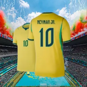 10# Neymar JR 2026 Brazil National Team Away and Home Short Sleeve Soccer Jersey Quick-Dry