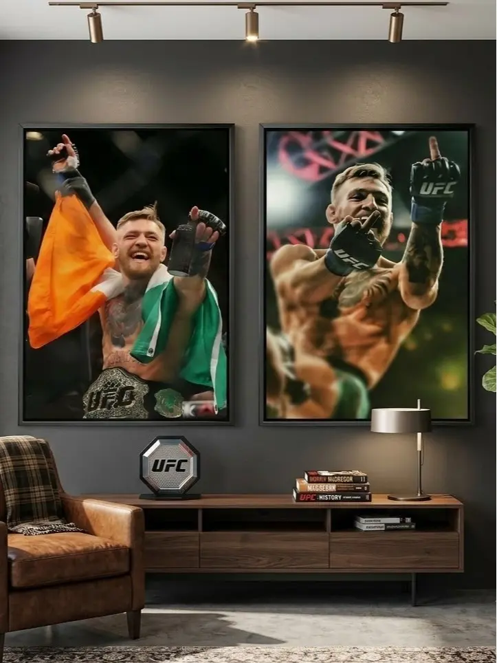 Conor McGregor UFC Fighter Portrait Canvas Wall Art, Decorative Canvas Painting for Man Cave, Bedroom Home Wall Decor (Home Supplies, Posters & Prints)