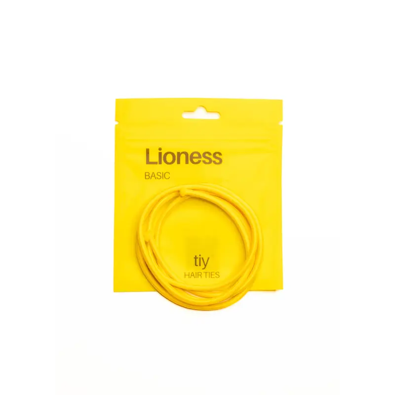 TIY Lioness Basic Hair Tie - 34 Inches Yellow Customizable Hair Tie for Any Hair Type - 13x Stronger & 2x Stretchier Than Regular Hair Ties