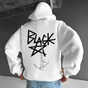 👾🖤✨[Graphic Hoodie]Blackstar X Chain Scythe Hoodie – Soul Eater Anime Hoodie, Black Oversize Pullover Sweatshirt, Classic 2025 Menswear, Streetwear Style, Casual Cozy Graphic Hoodie for Men & Women, Trendy Anime Fan Outfit