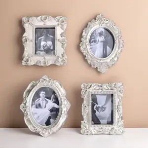Framed Photo Magnets Custom Gift | Vintage Style | Silver or Rose Gold | Wedding, Anniversary & Couple Keepsake Gifts, Personalized Fridge Magnets