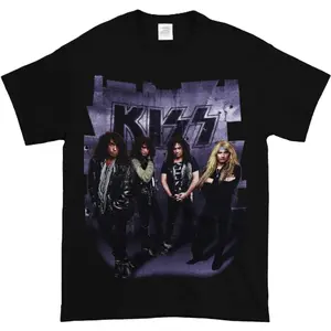 Kiss Band Tee Revenge 1992 Album Black One Side T-Shirt Unisex Cotton T-Shirt Fabric Menswear