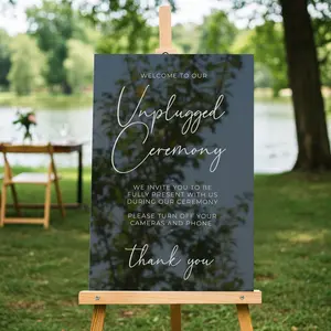 Unique Custom Unplugged Wedding Sign
